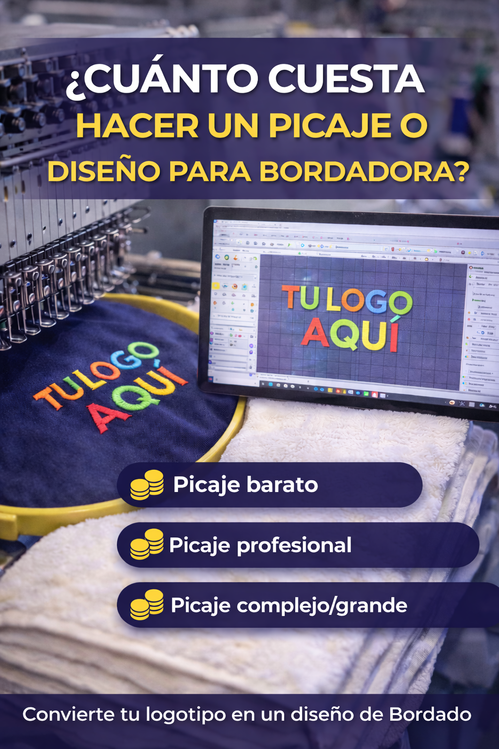 ¿Cuánto cuesta convertir tu logo en un diseño de bordado?